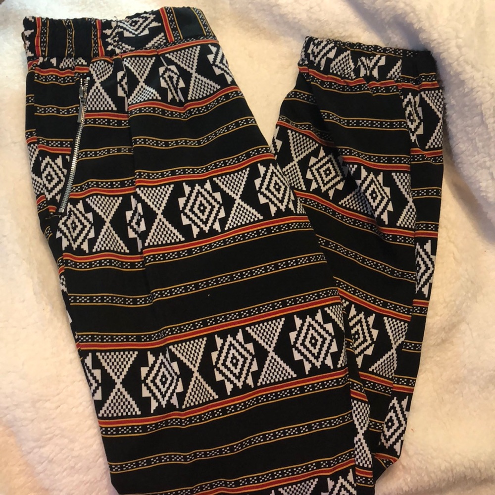 Tribal print jogger style pants